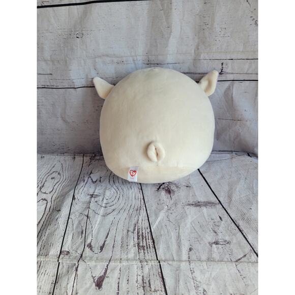 TY Squish-A-Boos Fluffy Easter Baby Lamb Pillow Stuffed Animal 9in No Paper Tags - Picture 5 of 7